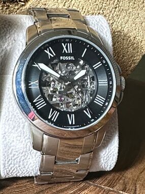 FOSSIL ME3103 Grant Automatic Skeleton Watch + Tin & Extra Link